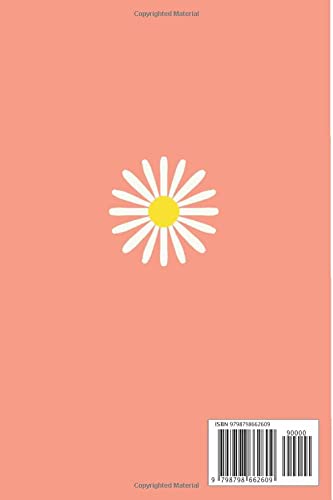 Notebook: Daisy Style Pastel Peach Blank Lined Notebook