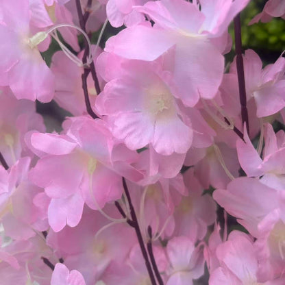 50PCS Artificial Cherry Blossom, Silk Cherry Blossom Branches, Realistic Fake Flowers for Weddings, Square Halls, Artificial Trees, Hotel Activities, Living Room Home Decoration (Medium Pink)