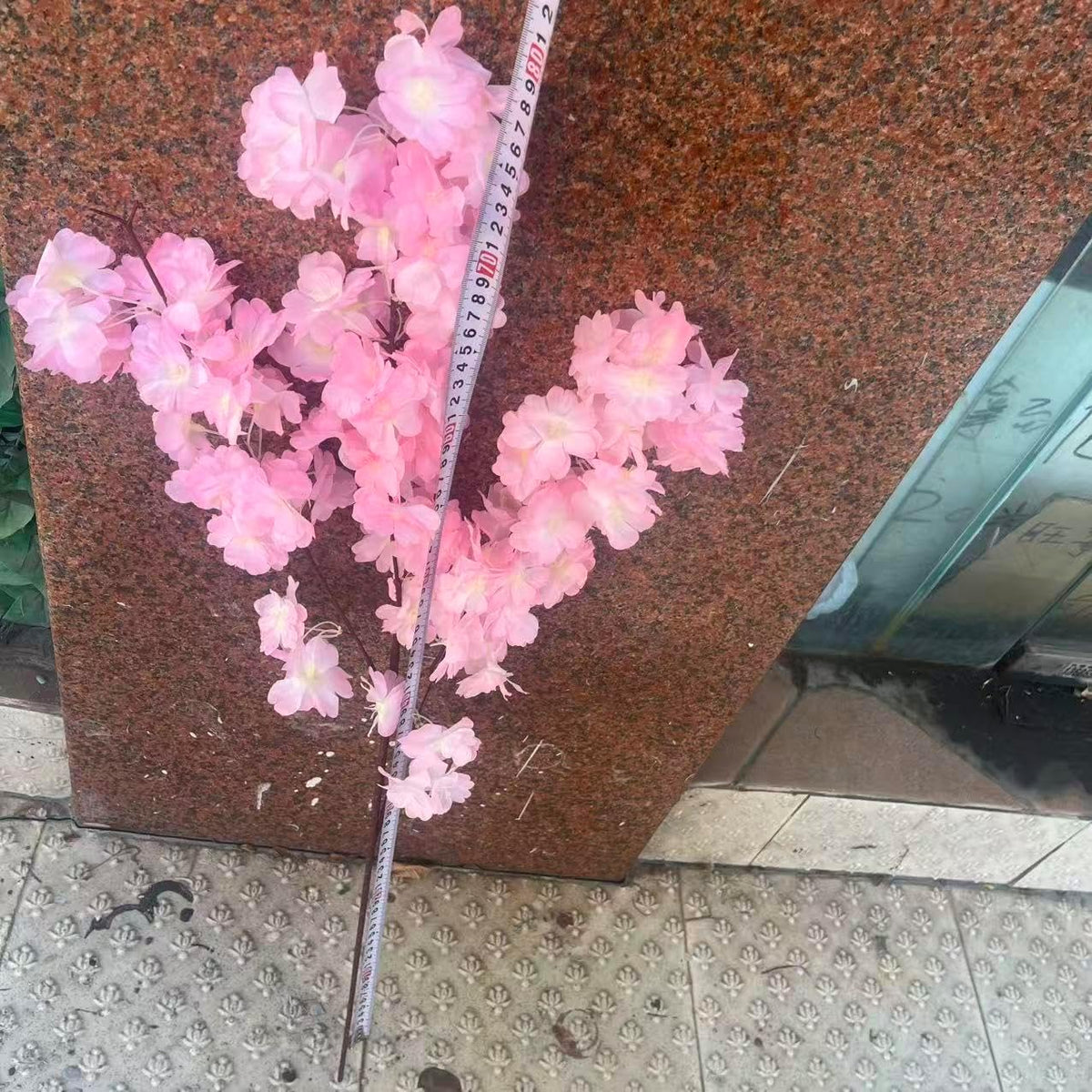 50PCS Artificial Cherry Blossom, Silk Cherry Blossom Branches, Realistic Fake Flowers for Weddings, Square Halls, Artificial Trees, Hotel Activities, Living Room Home Decoration (Medium Pink)