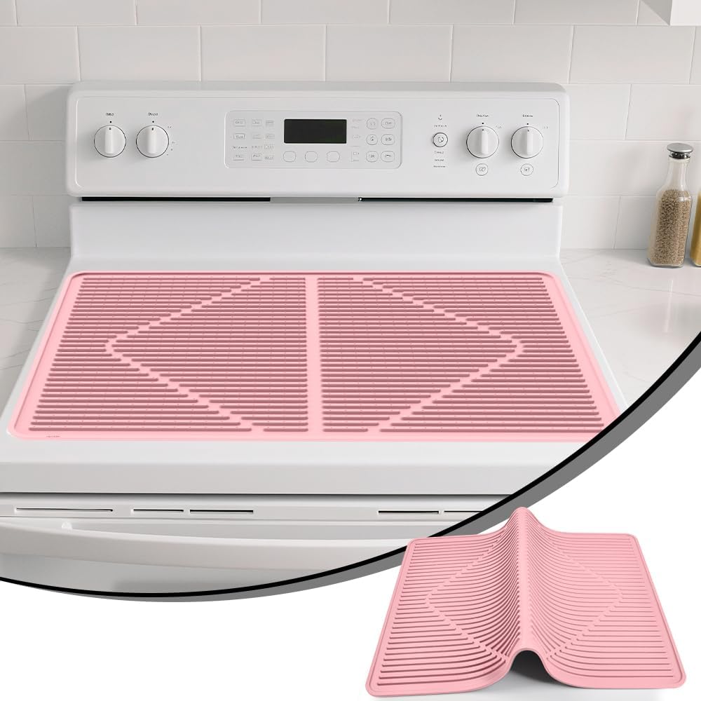 Stove Cover - Stove Top Covers for Electric Stove 28 x 20 Inch Pink