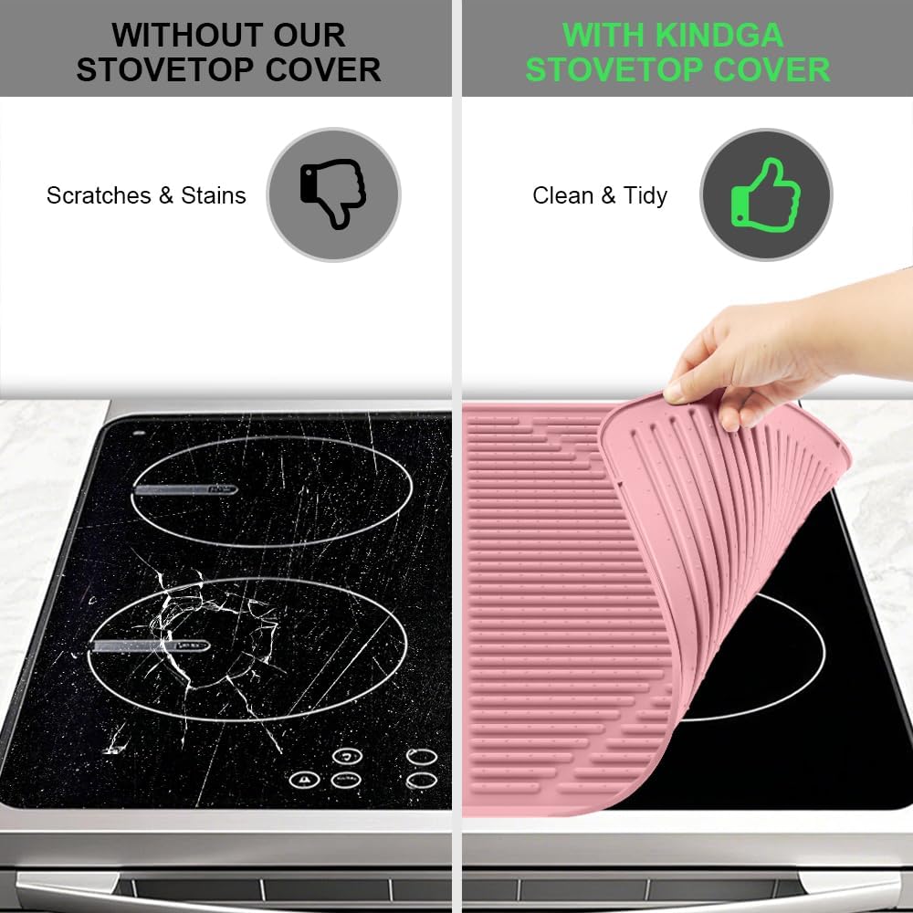 Stove Cover - Stove Top Covers for Electric Stove 28 x 20 Inch Pink