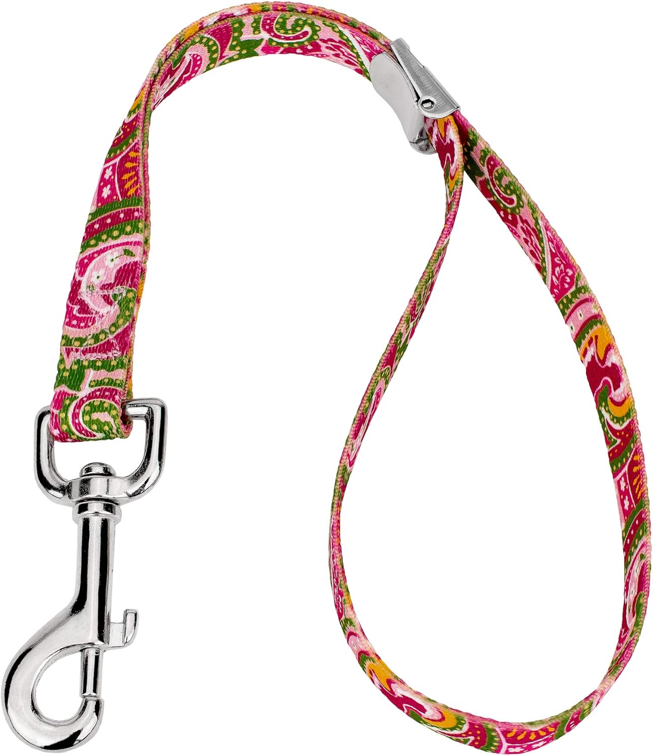 Country Brook Petz - Pink Paisley Cam Lock Grooming Loop Featuring Unique Designs for Any Style (5/8 Inch)