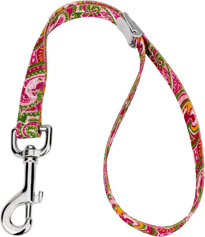 Country Brook Petz - Pink Paisley Cam Lock Grooming Loop Featuring Unique Designs for Any Style (5/8 Inch)