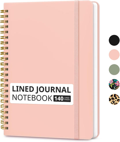 Lined Spiral Notebook for Work, 5.7"x7.9" Spiral Journal College Ruled