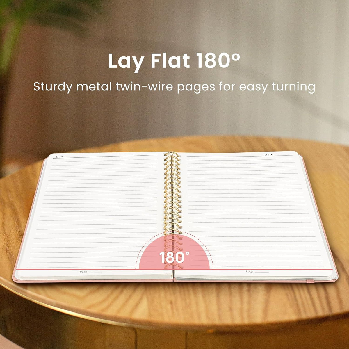 Lined Spiral Notebook for Work, 5.7"x7.9" Spiral Journal College Ruled