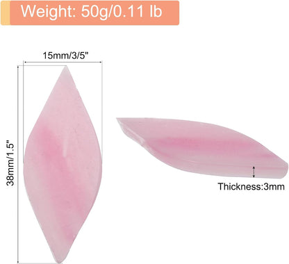 50g Stained Glass Mosaic Leaf 15mm x 38mm Pink Glass Mosaic Tiles Bulk for Craft DIY Handmade Project