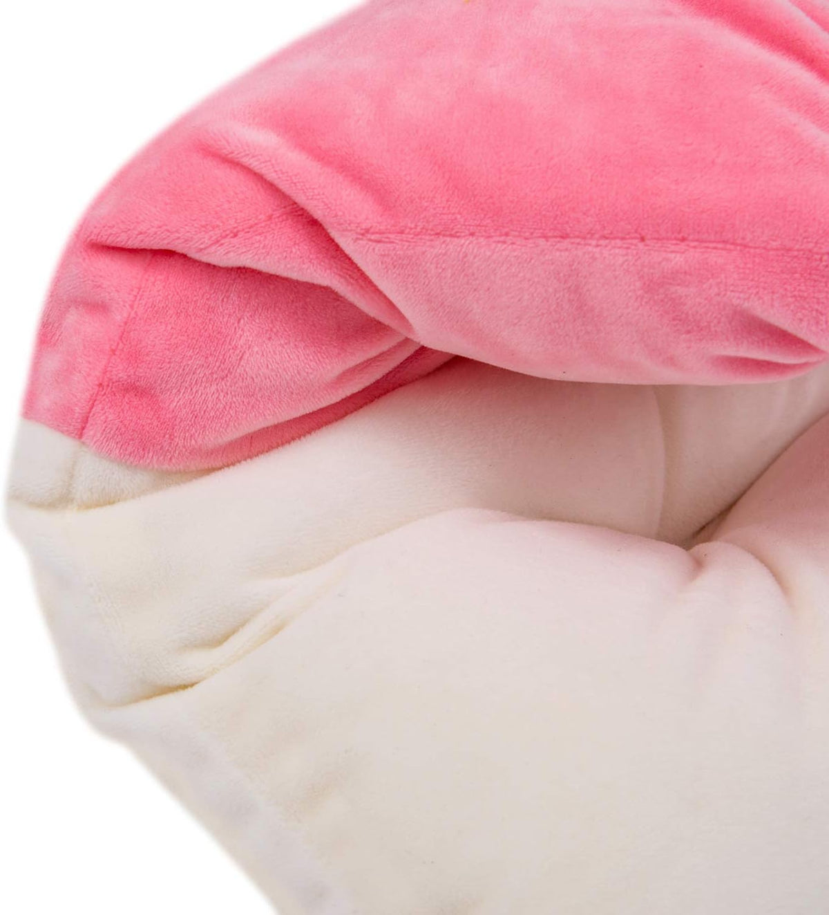4 Pack Seat Cushion/Chair Cushion Pads for Dining Chairs, Office Chair, Car, Floor, Outdoor, Patio，Machine Wash & Dryer Friendly (F-Mix Color 16"×16", Pink & White)