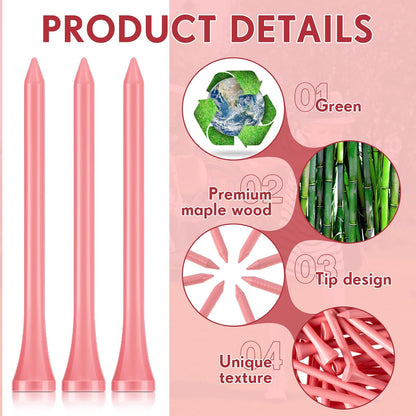 200 Pcs Golf Tees Bamboo Golf Tees for Women