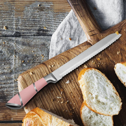 9-Pieces Knife Set with Block, Stainless Steel Knife Block Set