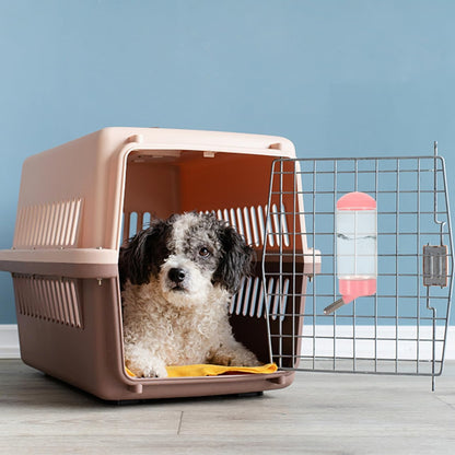 Pet Water Bottle Hanging 400ml Dog Cat Rabbit Water Dispenser Leakproof Odorless Easy to Install Pink Design