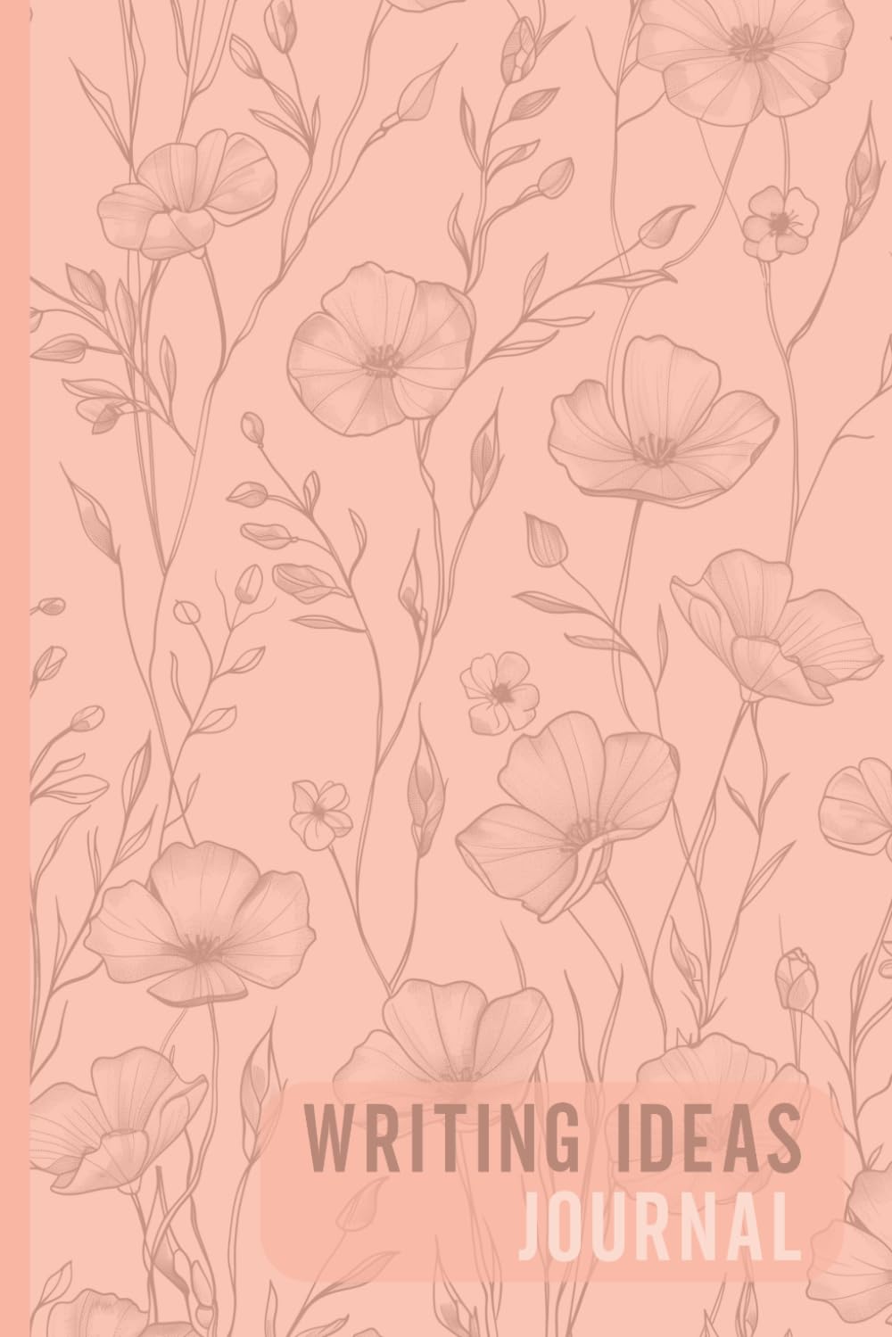 Writing Ideas Journal: Record Ideas for Pieces you want to Write | Journaling for Writers | Pastel Peach