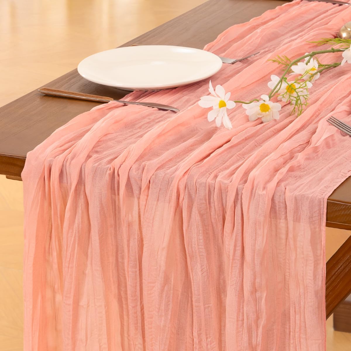 Cheesecloth Table Runner Fall Boho Wedding Birthday Party Home Decor