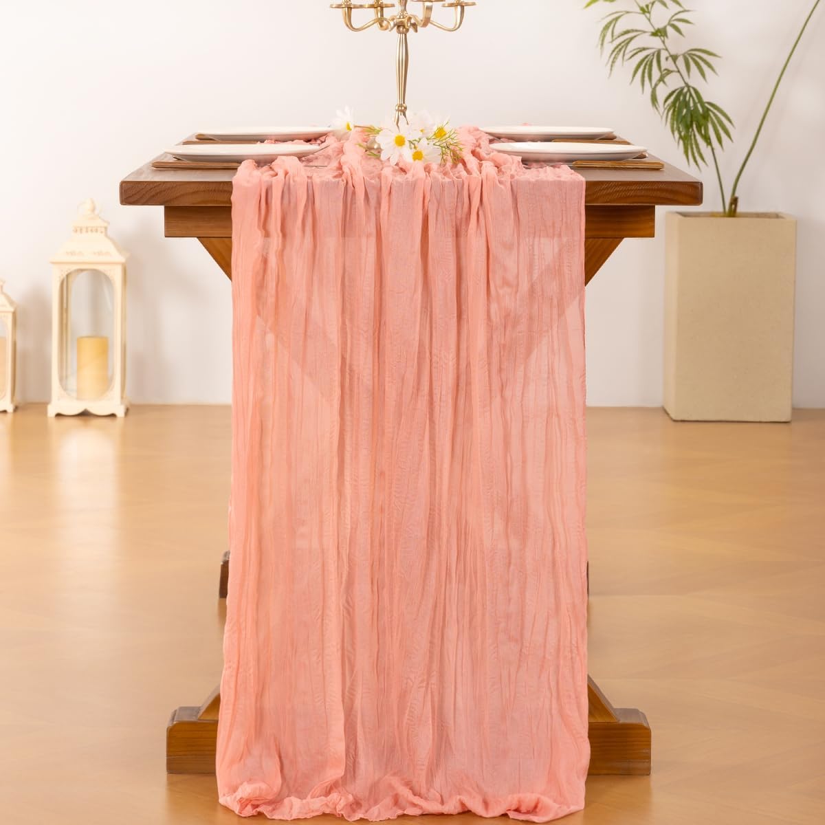 Cheesecloth Table Runner Fall Boho Wedding Birthday Party Home Decor