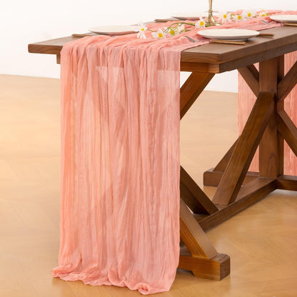Cheesecloth Table Runner Fall Boho Wedding Birthday Party Home Decor
