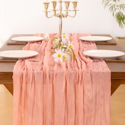 Cheesecloth Table Runner Fall Boho Wedding Birthday Party Home Decor