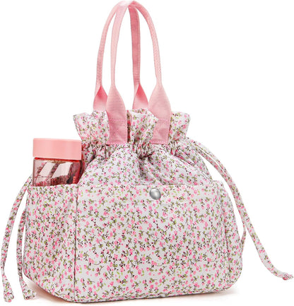 Lunch Bag Women Insulated Lunch Box with Water Bottle Holder