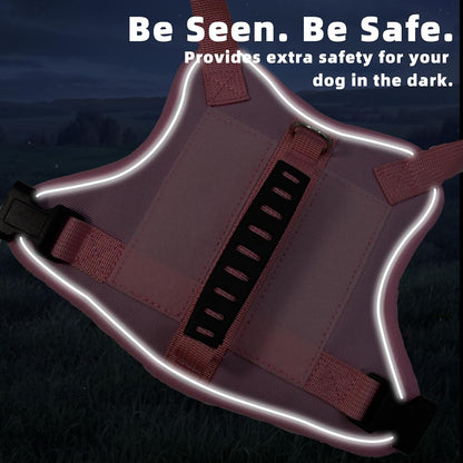 AIITLE No Pull Small Dog Harness Reflective Adjustable Vest, Pink XS