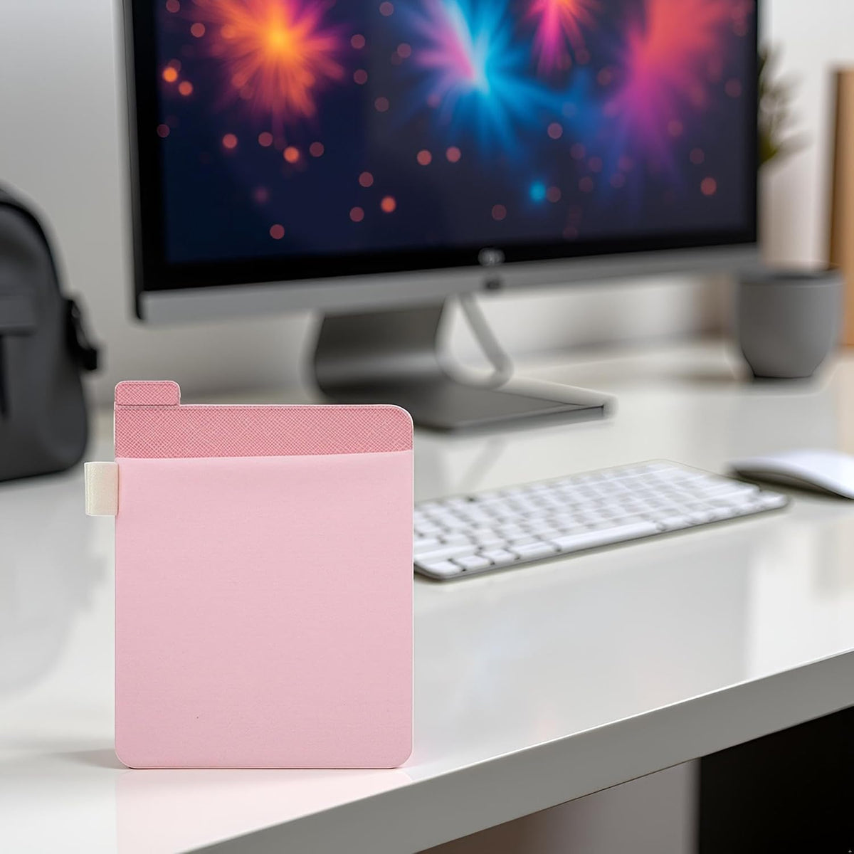 1 Pc Pink External Hards Drive Holder - External Hards Drives Adhesive Carrying Case,Reusable Sleeve Storage Organizer Computer Hard Drive Bags and Battery Pack Computers and Accessories