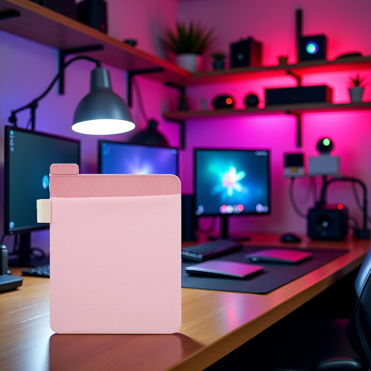 1 Pc Pink External Hards Drive Holder - External Hards Drives Adhesive Carrying Case,Reusable Sleeve Storage Organizer Computer Hard Drive Bags and Battery Pack Computers and Accessories