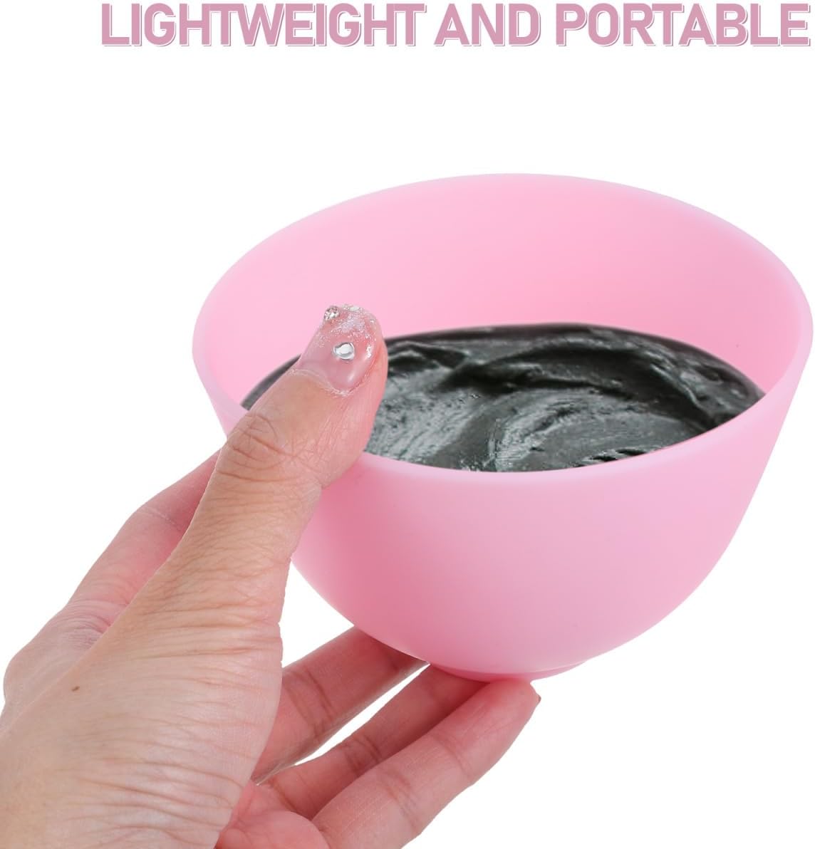 Silicone Facial Mask Mixing Bowl Pink Medium Size 4 Inch Lightweight Easy Clean Diy Skincare Tool for Home Spa and Travel