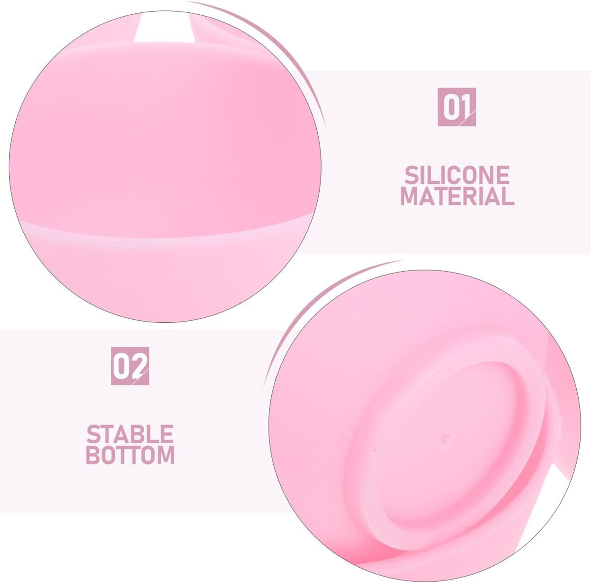 Silicone Facial Mask Mixing Bowl Pink Medium Size 4 Inch Lightweight Easy Clean Diy Skincare Tool for Home Spa and Travel