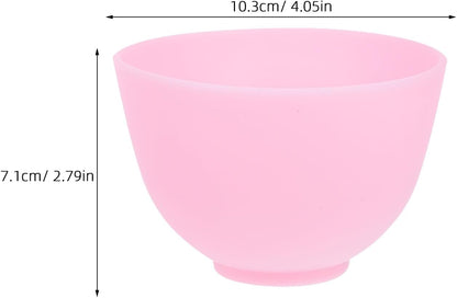 Silicone Facial Mask Mixing Bowl Pink Medium Size 4 Inch Lightweight Easy Clean Diy Skincare Tool for Home Spa and Travel