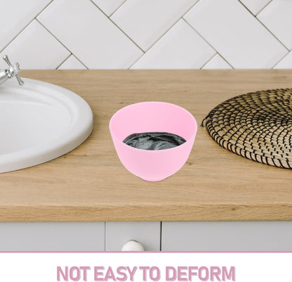 Silicone Facial Mask Mixing Bowl Pink Medium Size 4 Inch Lightweight Easy Clean Diy Skincare Tool for Home Spa and Travel