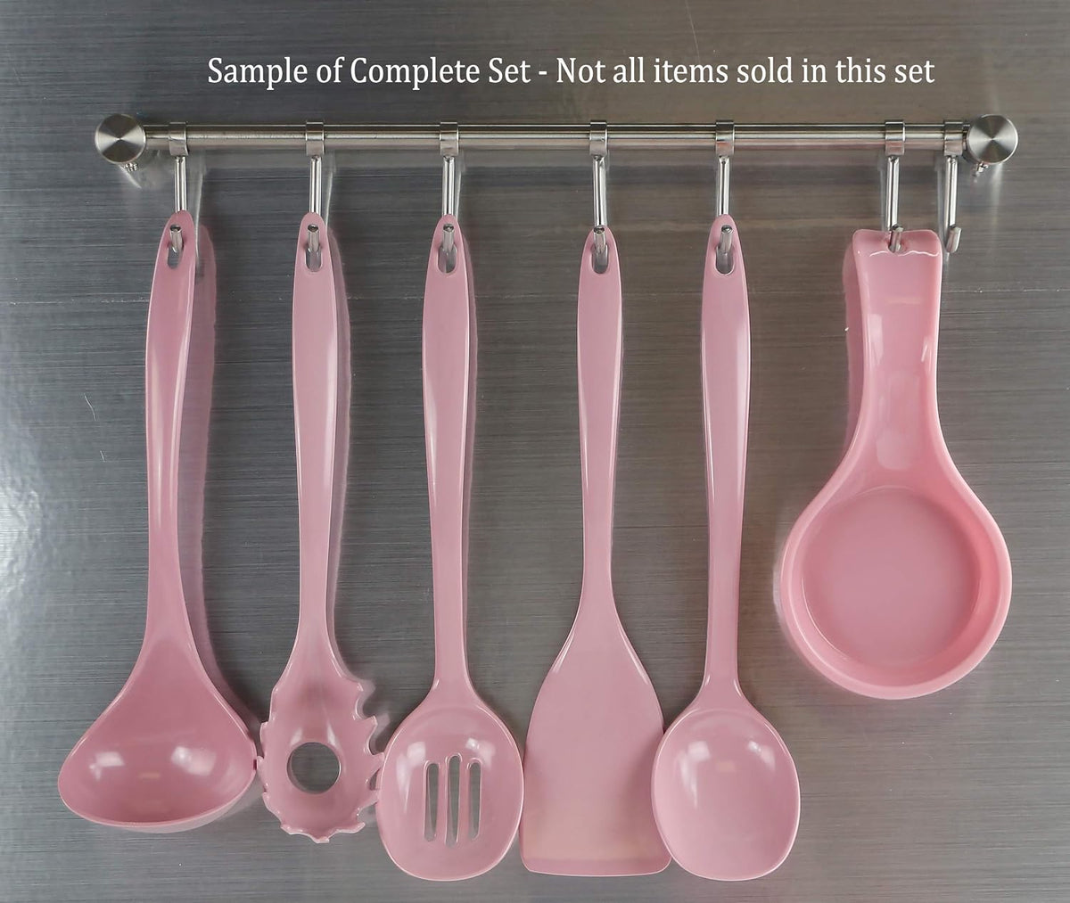 Spaghetti Spoon, Pasta Server, Fork with Ergonomic Handle, Heat Resistant, BPA Free with Ergonomic Handle,11.5 inch Melamine Utensil , Pink