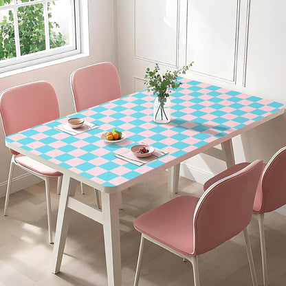 Checkered Wallpaper Blue and Pink Plaid Wallpaper Stick and Peel Checkerboard Removable Wall Paper Girls Room Blue Pink Checkered Contact Paper for Countertops Kitchen Cabinets 17.5in×10ft