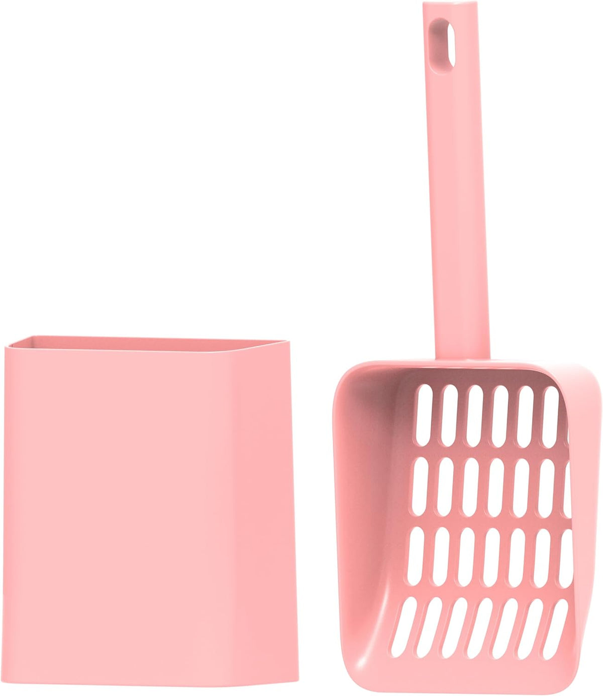 2 in 1 Cat Litter Scoop with Holder Stand Cat Stuff Cat Scooper for Litter Box Cat Accessories Cat Supplies Kitty Pink