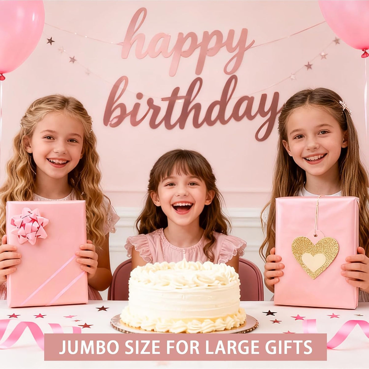 30 Inch Jumbo Pink Wrapping Paper - 81.5 Sq Ft Pearly-Lustre Solid Color Pink Wrapping Paper Perfect for Baby Shower, Wedding, Birthday, Valentine's Day - 30 inch x 33 feet