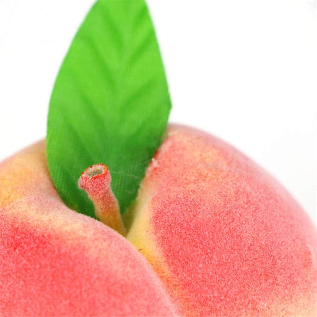 12Pcs Fake Peach Artificial Fruits Model Lifelike Peaches Home House Kitchen Party Decoration Desk Ornament