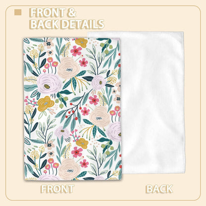 Pink Flower Floral Blossom Hand Towels Set of 2 Decorative Hand Bath Towel for Bathroom Kitchen Accessories Hotel Spa Valentines Mothers Day Wedding Gifts 18 X 24 Inches