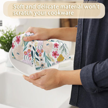 Pink Flower Floral Blossom Hand Towels Set of 2 Decorative Hand Bath Towel for Bathroom Kitchen Accessories Hotel Spa Valentines Mothers Day Wedding Gifts 18 X 24 Inches