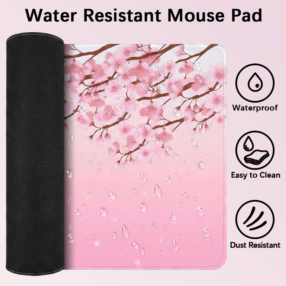 Large Desk Keyboard Mouse Pads Mats 11.8 x 23.6 Inches