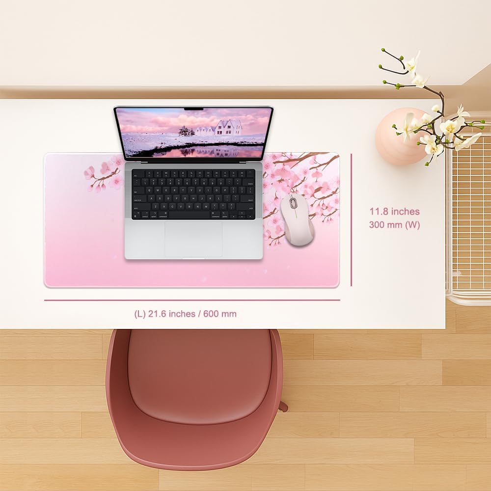 Large Desk Keyboard Mouse Pads Mats 11.8 x 23.6 Inches