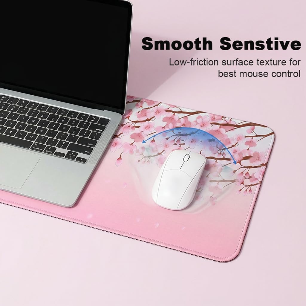 Large Desk Keyboard Mouse Pads Mats 11.8 x 23.6 Inches