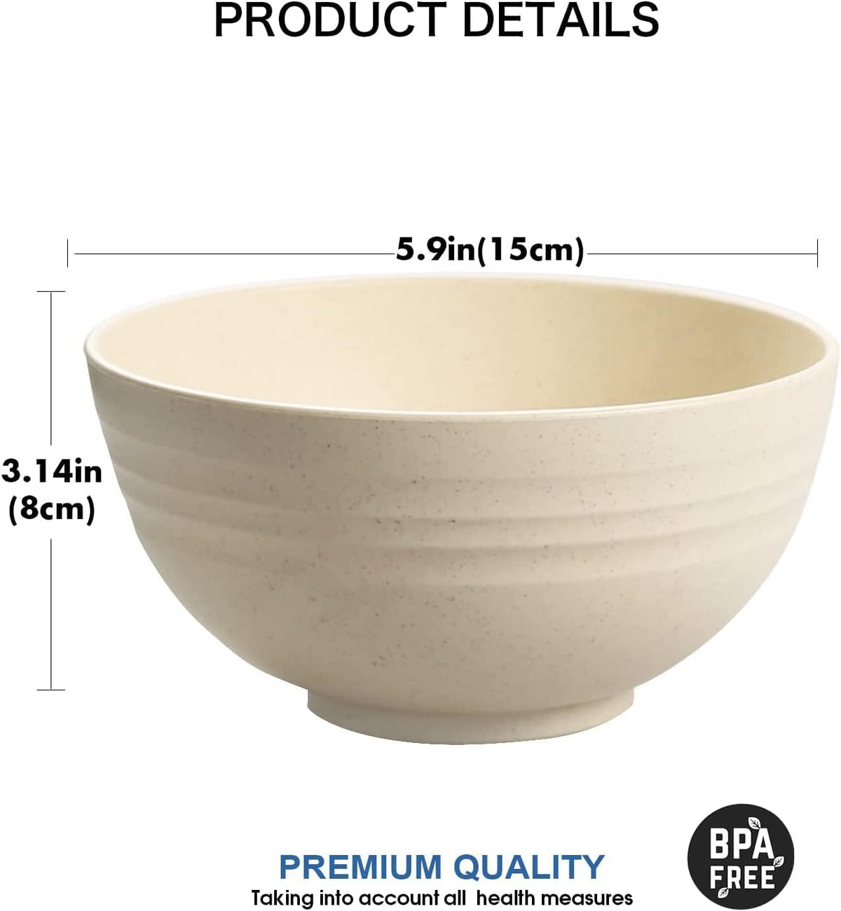 26 OZ Wheat Straw Cereal Bowls with Dust-Proof Lid, Reusable Bowls for Kitchen, Set of 4, Microwave and Dishwasher Safe for Soup, Oatmeal, Ramen, Camping, Kids, College Dorm Room, Blush
