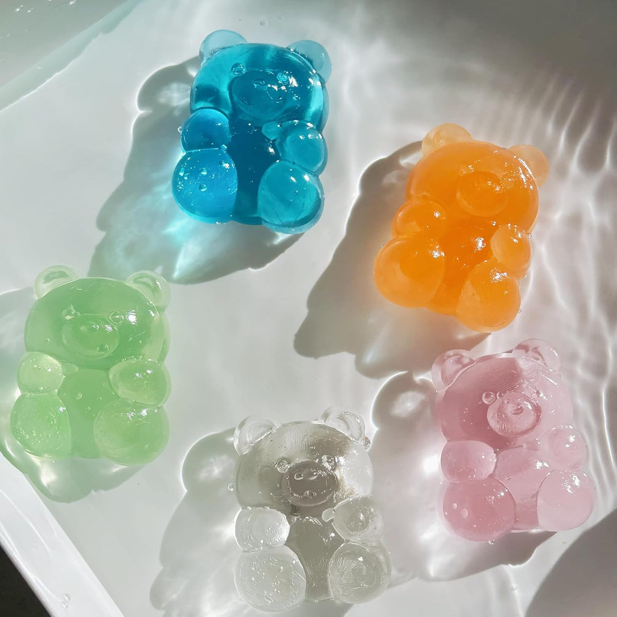 Slicone Taba Squishy,Stress Ball,Calming Fidget Toy,Gummy Bear Pink