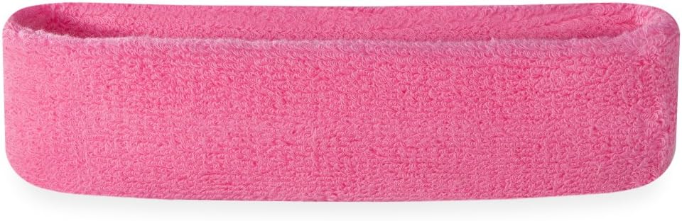 Workout Headband for Men and Women, Moisture-Wicking Athletic Sweatband, Lightweight Cotton Terry Cloth Bands for Basketball, Tennis, Football, Gym, Running, Cosplay & Costumes