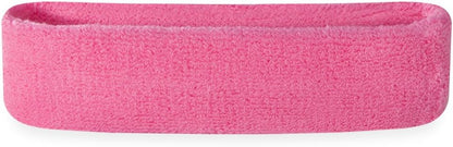 Workout Headband for Men and Women, Moisture-Wicking Athletic Sweatband, Lightweight Cotton Terry Cloth Bands for Basketball, Tennis, Football, Gym, Running, Cosplay & Costumes