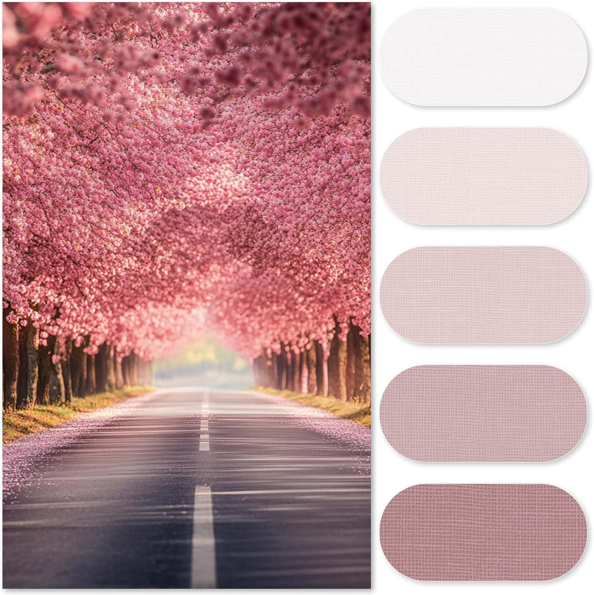 Ombre Dusty Pink Shower Curtain for Bathroom 70x72 Inch 12 Hooks