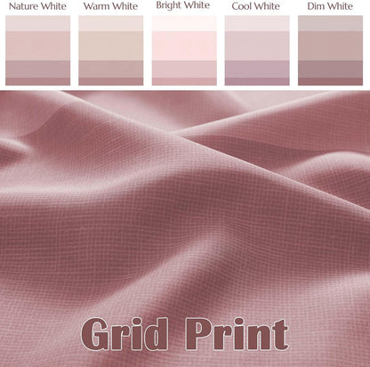 Ombre Dusty Pink Shower Curtain for Bathroom 70x72 Inch 12 Hooks