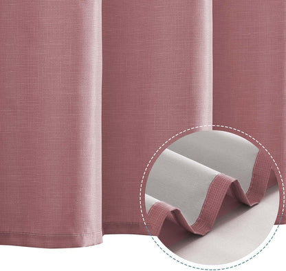 Ombre Dusty Pink Shower Curtain for Bathroom 70x72 Inch 12 Hooks