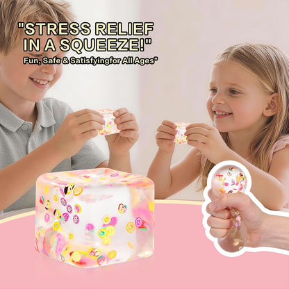 Fruit Slice Squeeze Cube, 5.5cm (2.17in), Ages 3+ (Multiple Colors)