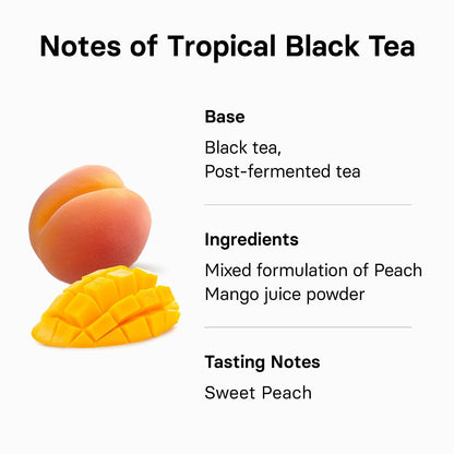 Peach Black Tea (Peach Flavor), Iced tea bags, Fruit tea Blend, Premium Teabags from Jeju Island, 20 count
