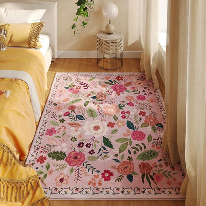 Area Rug 3x5 Washable, Pink