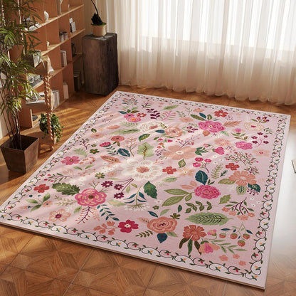 Area Rug 3x5 Washable, Pink