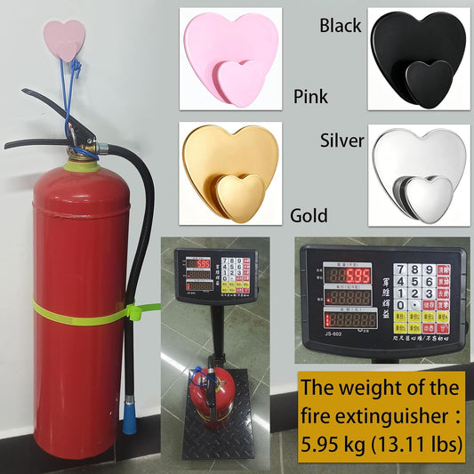 Cute Wall Hooks Self Adhesive Towel Hooks 4 Pack Pink Heart Shaped Wall Hooks, No Drill Stick on Hooks for Bathroom