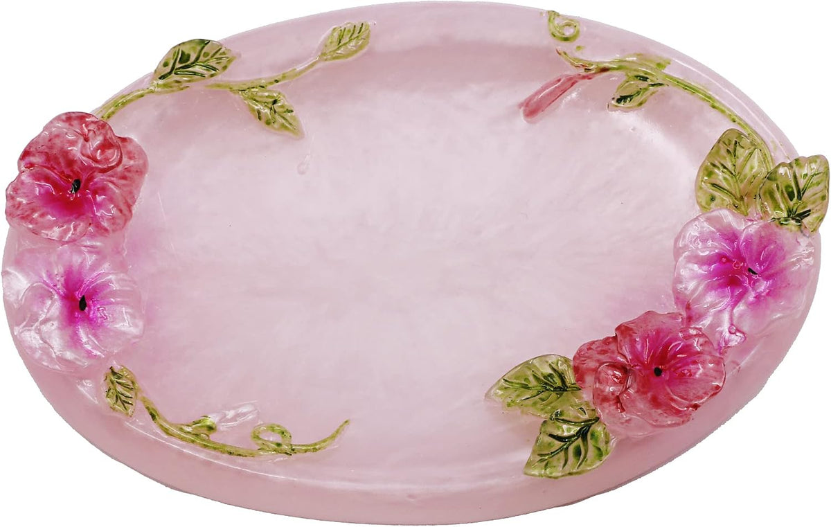 Vintage Pink Bathroom Accessories, 5Piece Bathroom Accessories Set, Bathroom Set Features, Soap Dispenser, Toothbrush Holder, Tumbler & Soap Dish - Bath Gift Set (Pink)